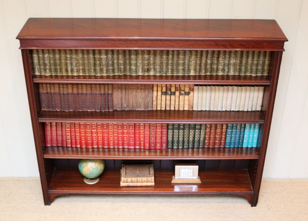Late Victorian Mahogany Open Bookcase View V