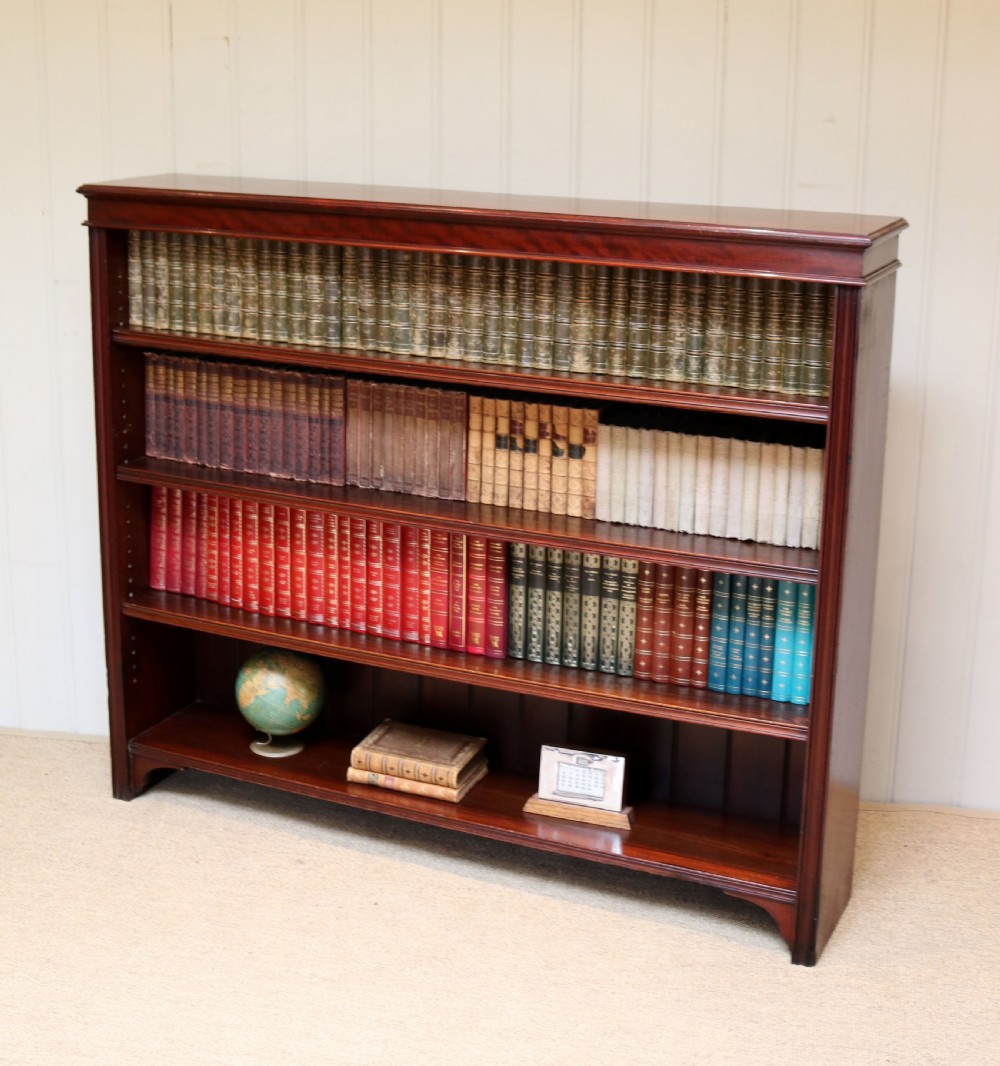 Late Victorian Mahogany Open Bookcase View VII