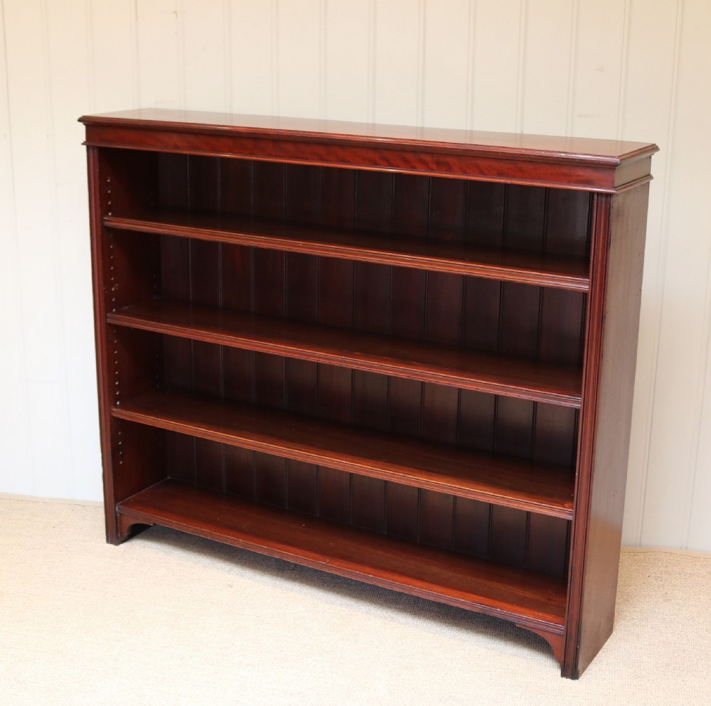 Late Victorian Mahogany Open Bookcase View VIII