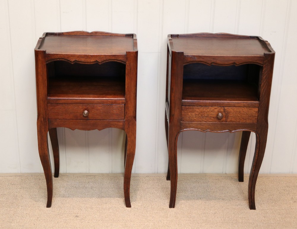 Pair Of French Oak Bedside Cabinets  View II