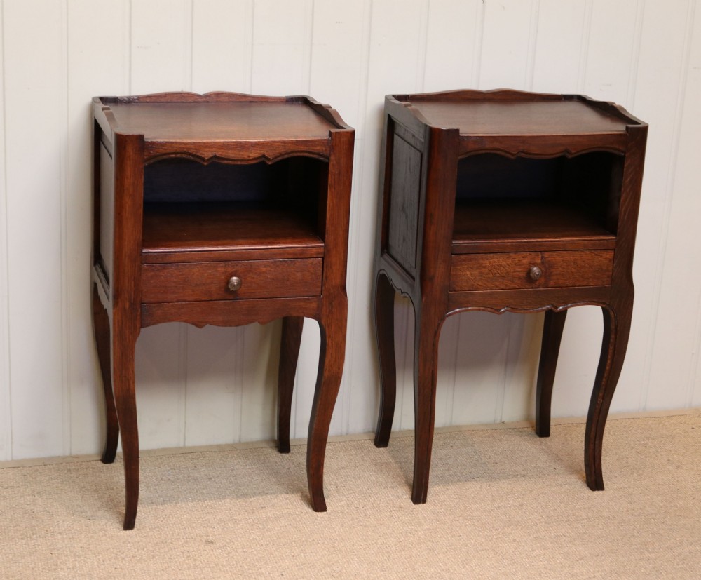 Pair Of French Oak Bedside Cabinets  View III