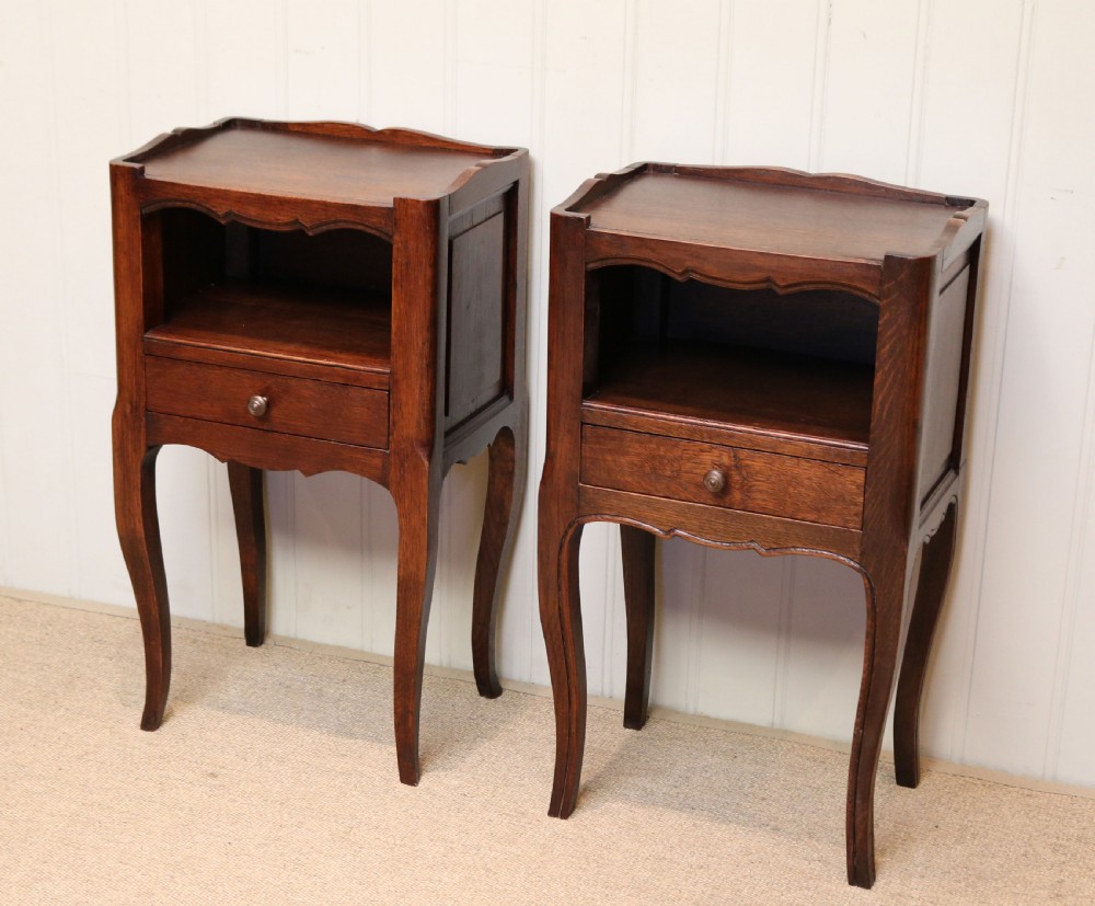 Pair Of French Oak Bedside Cabinets  View IV