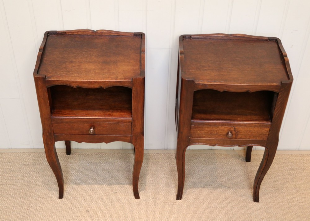 Pair Of French Oak Bedside Cabinets  View V