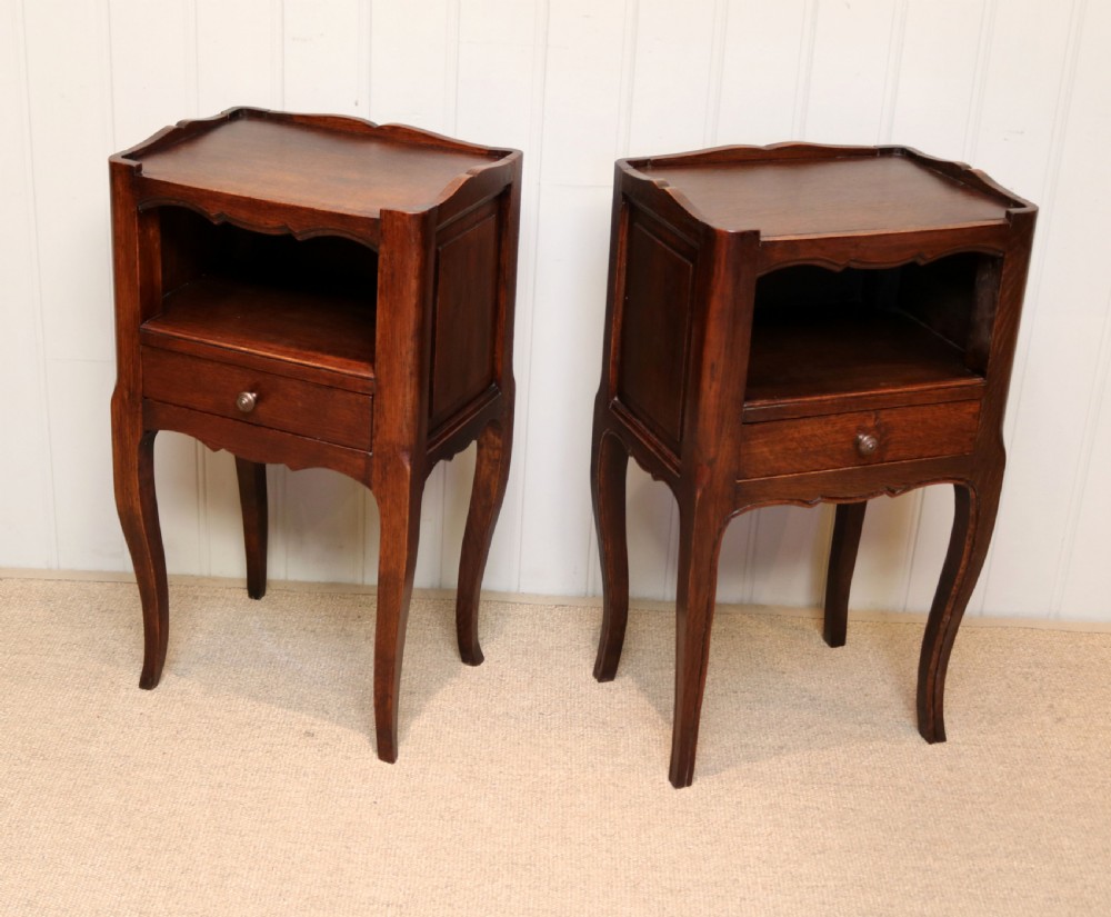 Pair Of French Oak Bedside Cabinets  View VI