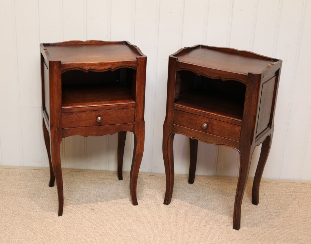 Pair Of French Oak Bedside Cabinets  View VII