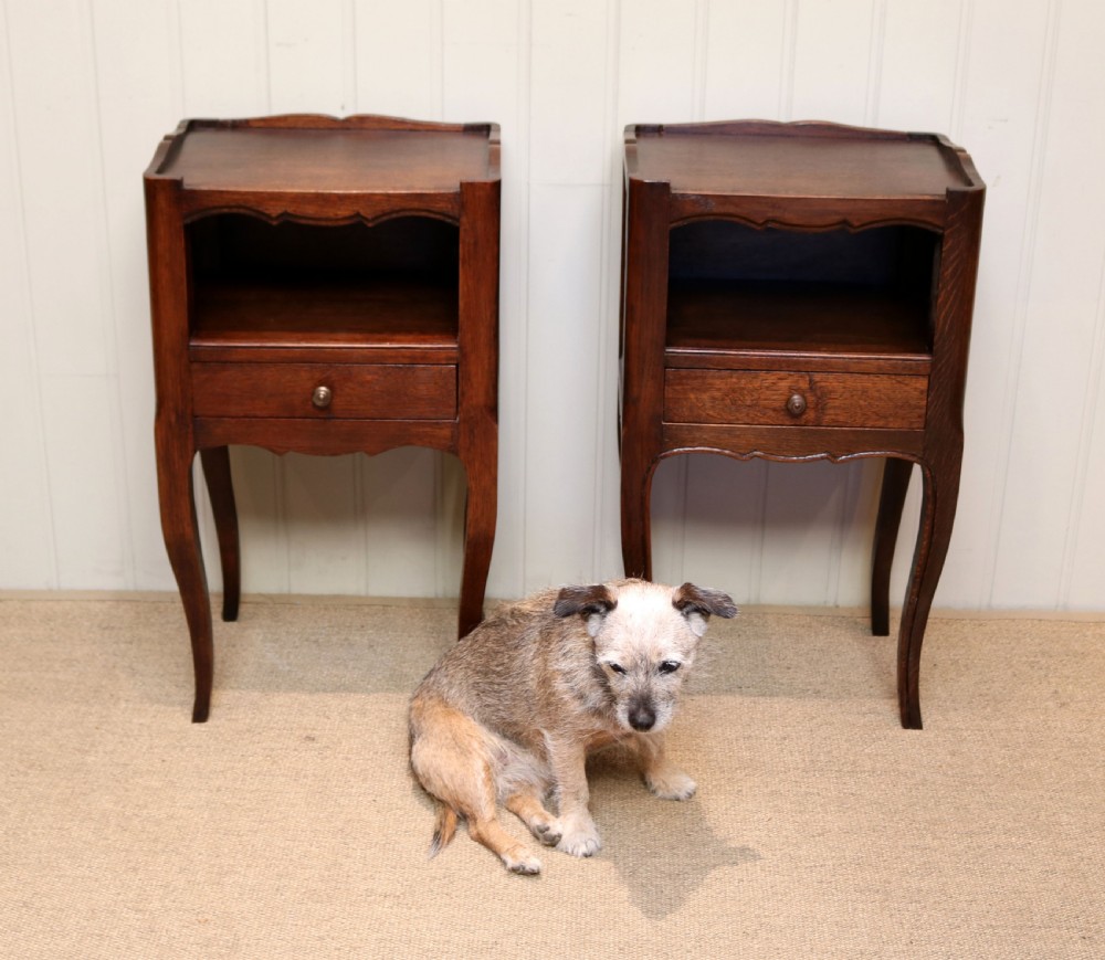 Pair Of French Oak Bedside Cabinets  View VIII