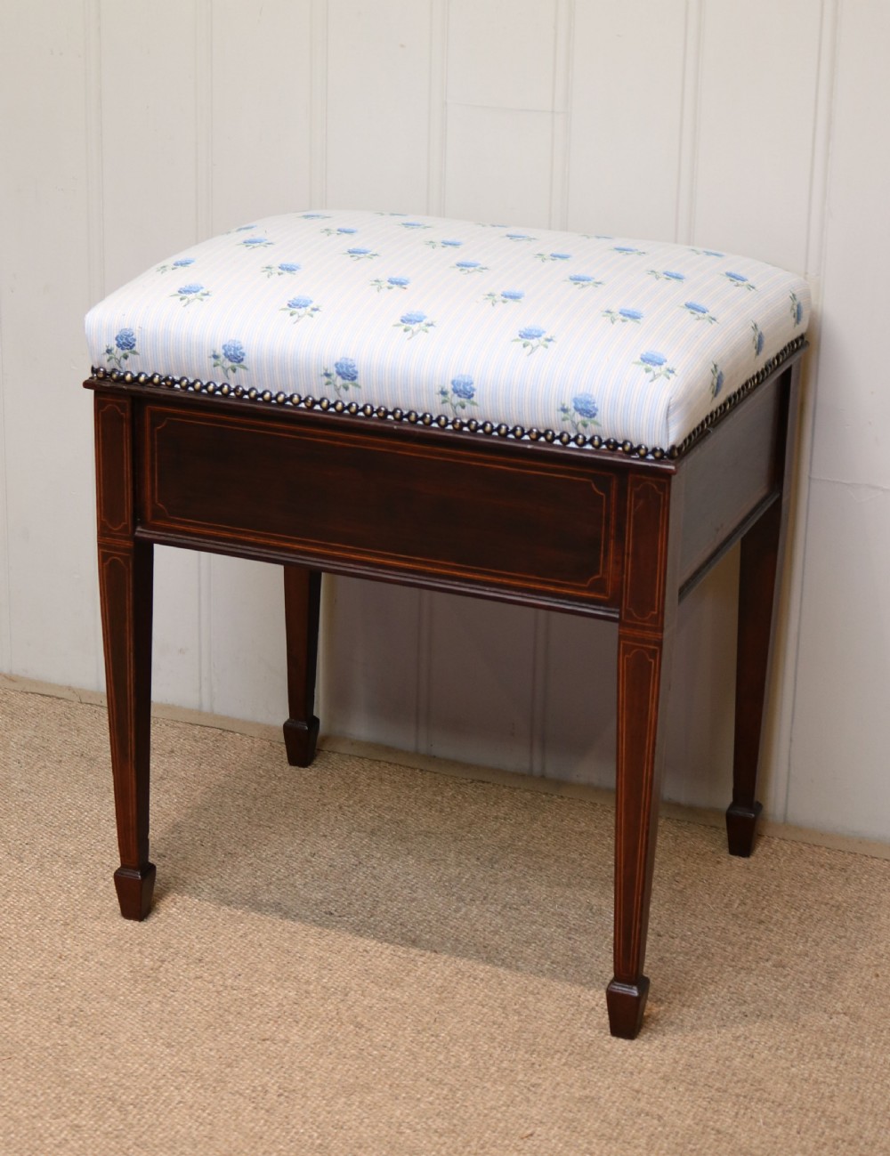 Edwardian Mahogany Piano Stool View II