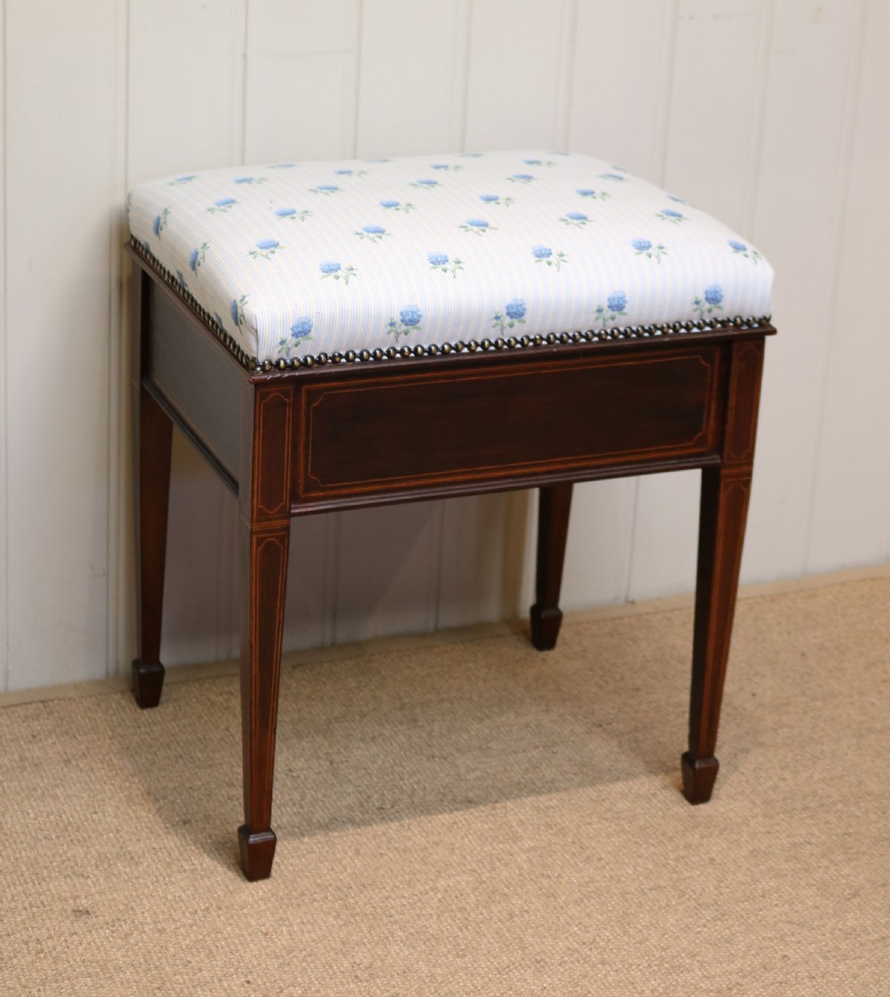 Edwardian Mahogany Piano Stool View III