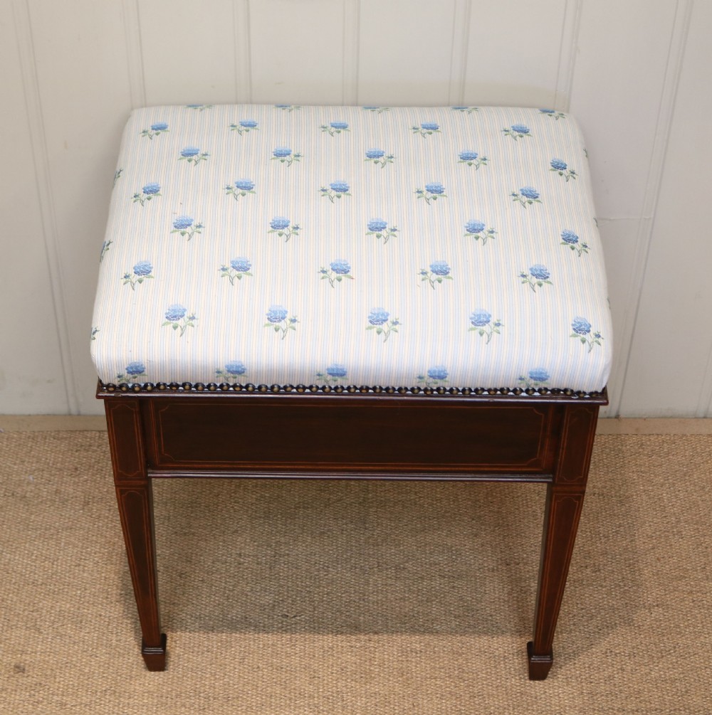 Edwardian Mahogany Piano Stool View IV