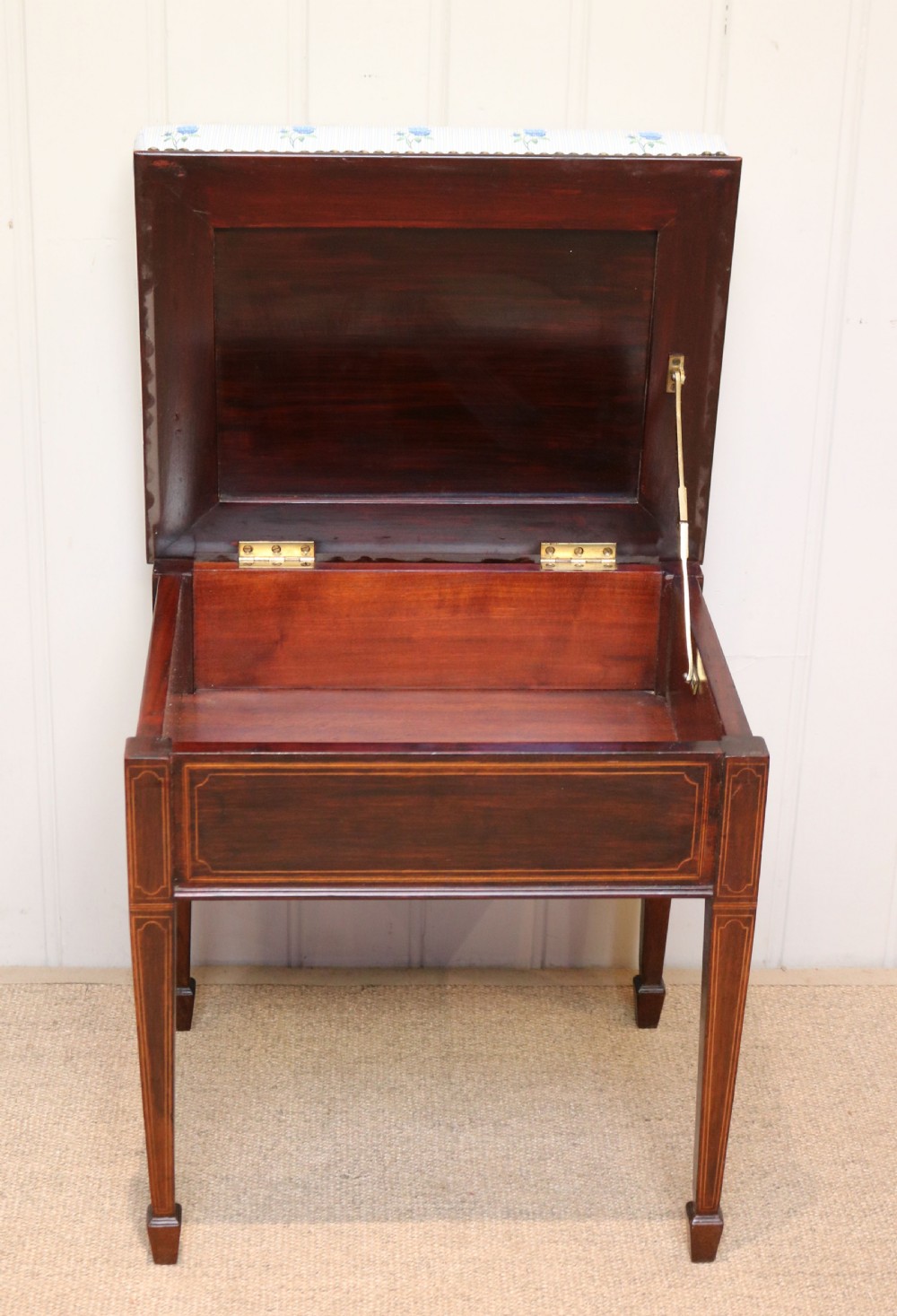 Edwardian Mahogany Piano Stool View V