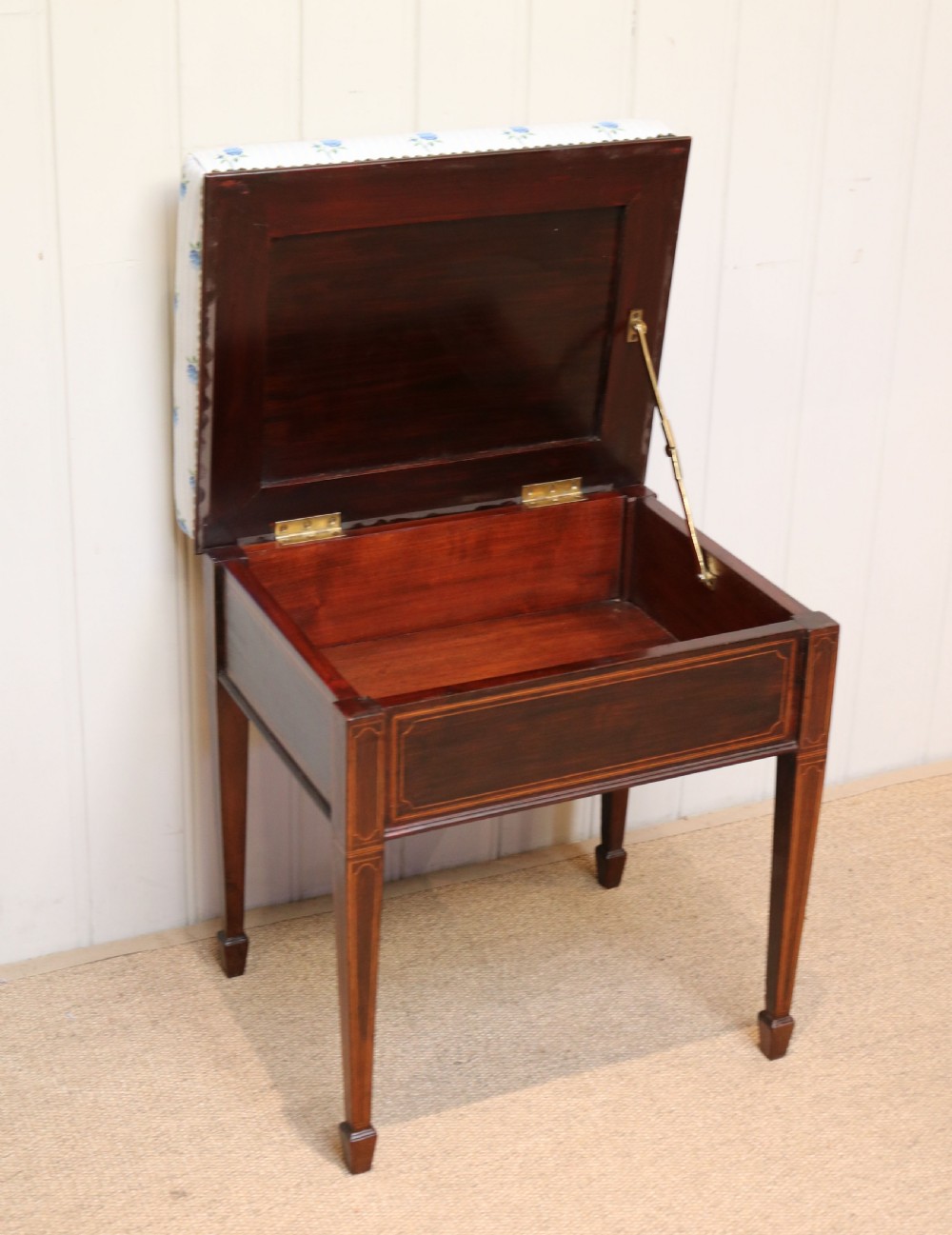 Edwardian Mahogany Piano Stool View VI