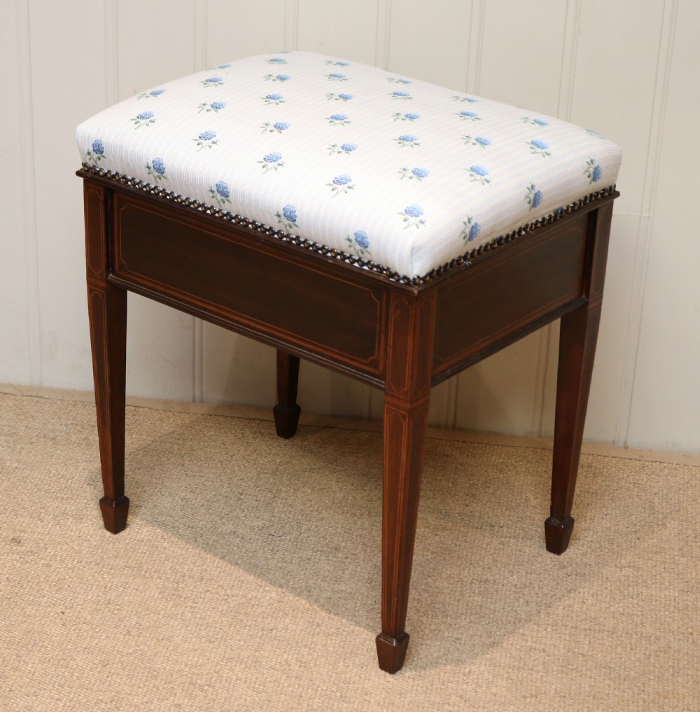 Edwardian Mahogany Piano Stool View VIII