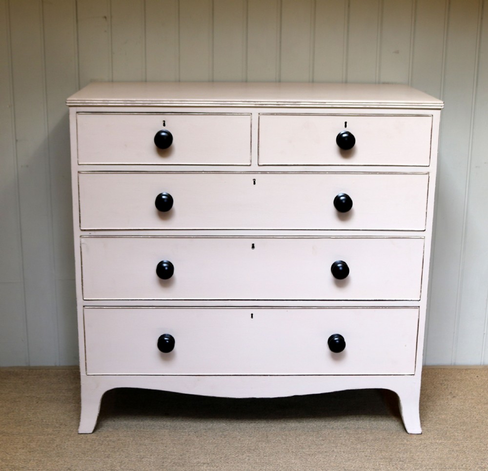 Early Victorian Painted Chest Of Drawers 