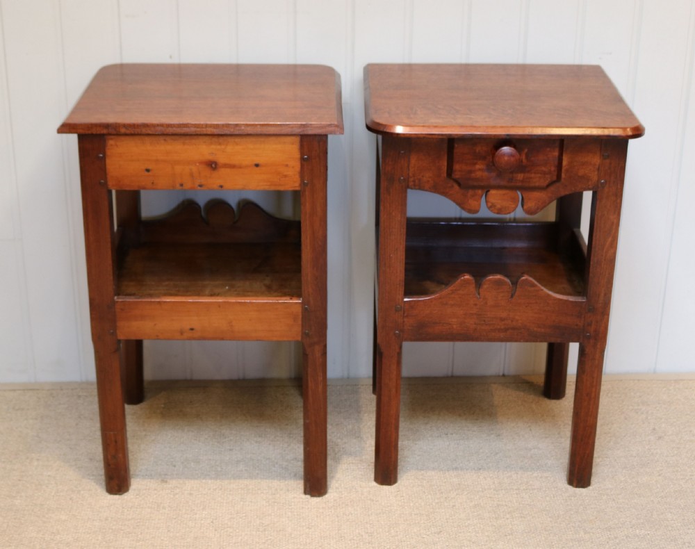 Substantial French Oak Bedside Cabinets View V