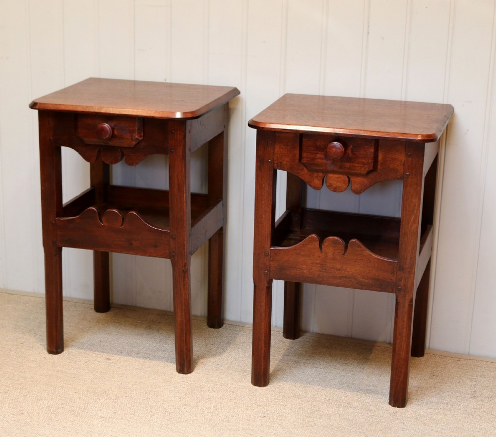 Substantial French Oak Bedside Cabinets View VI