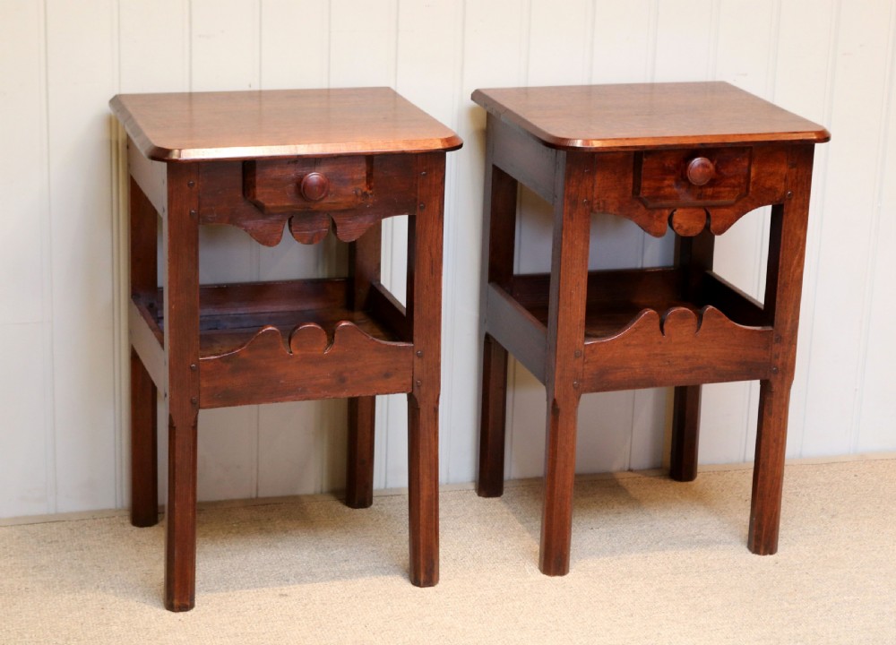 Substantial French Oak Bedside Cabinets View VII