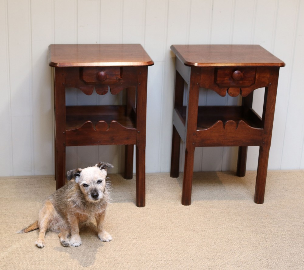 Substantial French Oak Bedside Cabinets View VIII