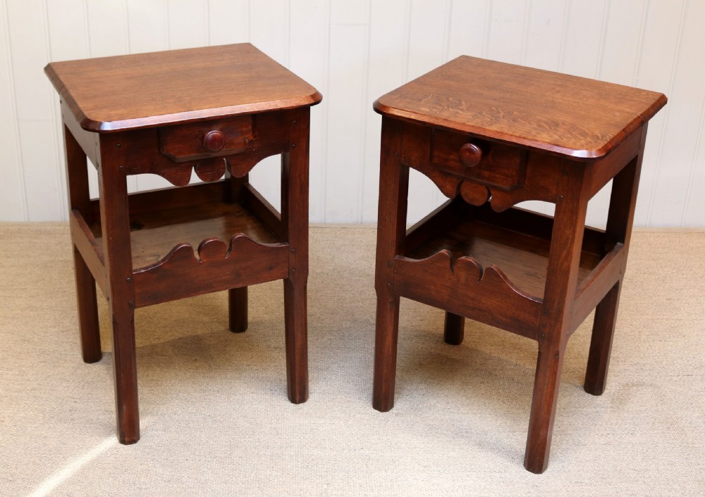 Substantial French Oak Bedside Cabinets View IX