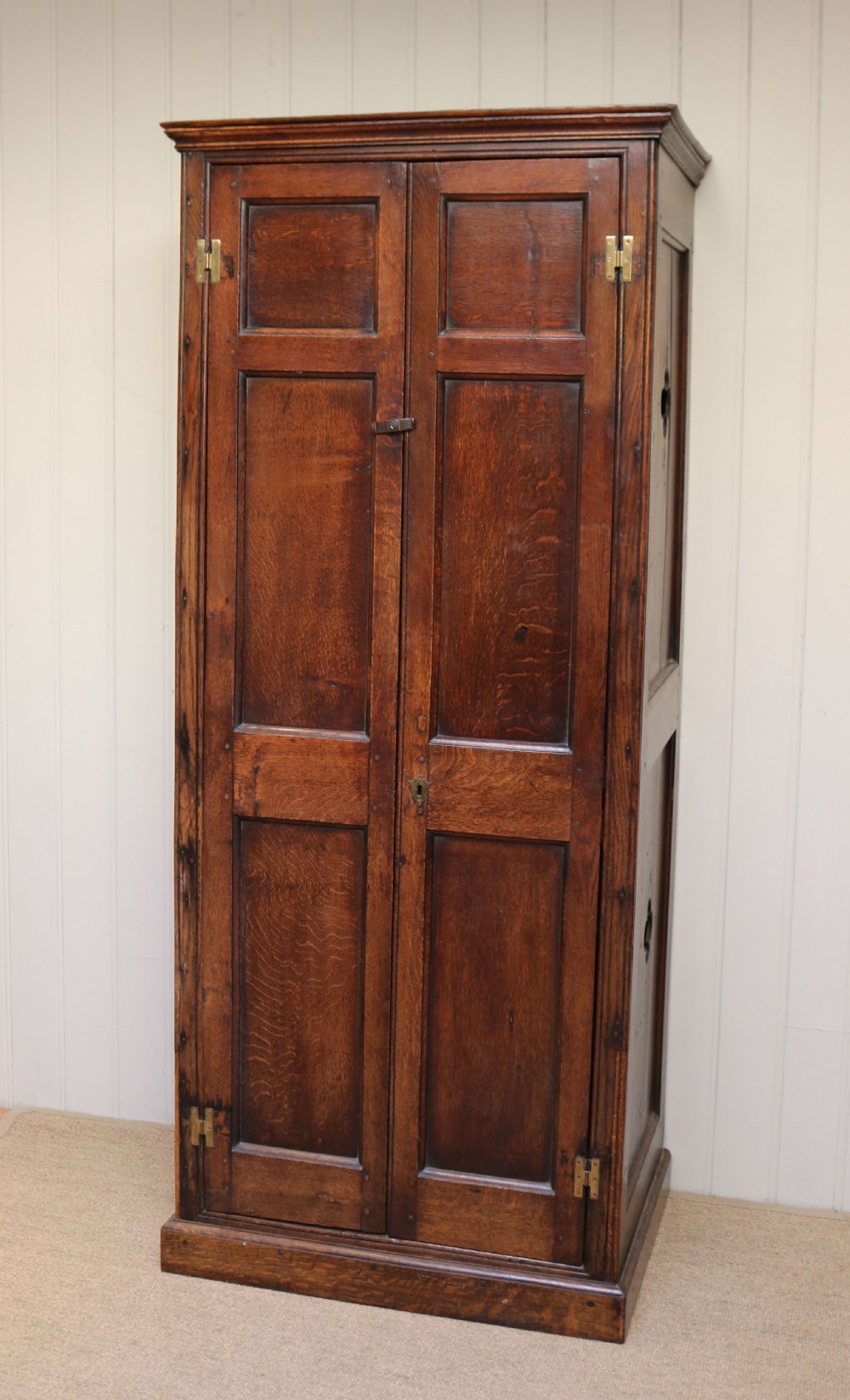French Rustic Solid Oak Hall Cupboard View III
