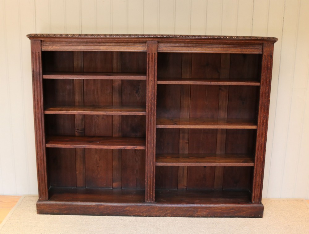 Substantial Oak Open Bookcase View II