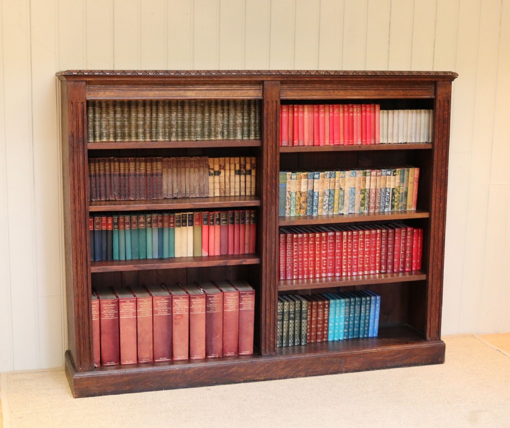 Substantial Oak Open Bookcase View III