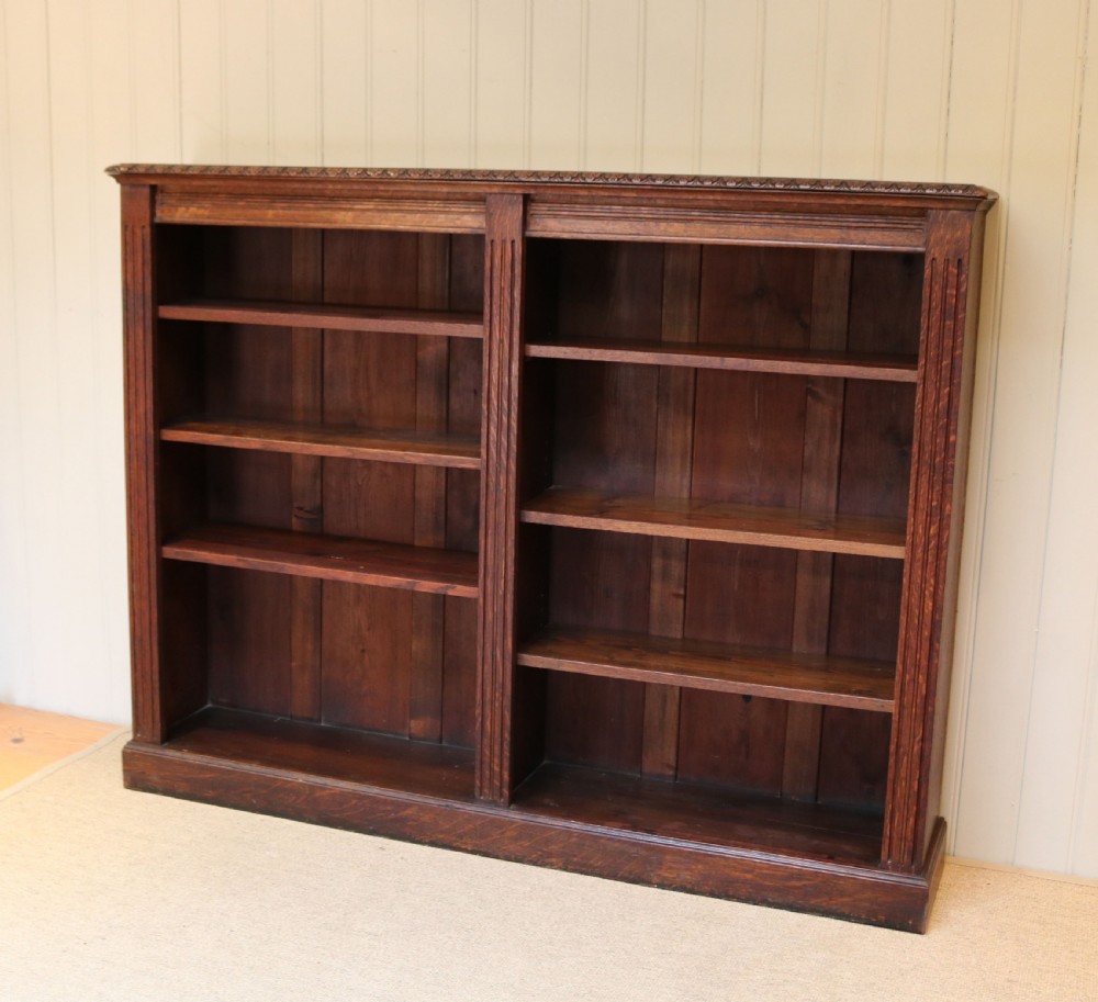 Substantial Oak Open Bookcase View IV