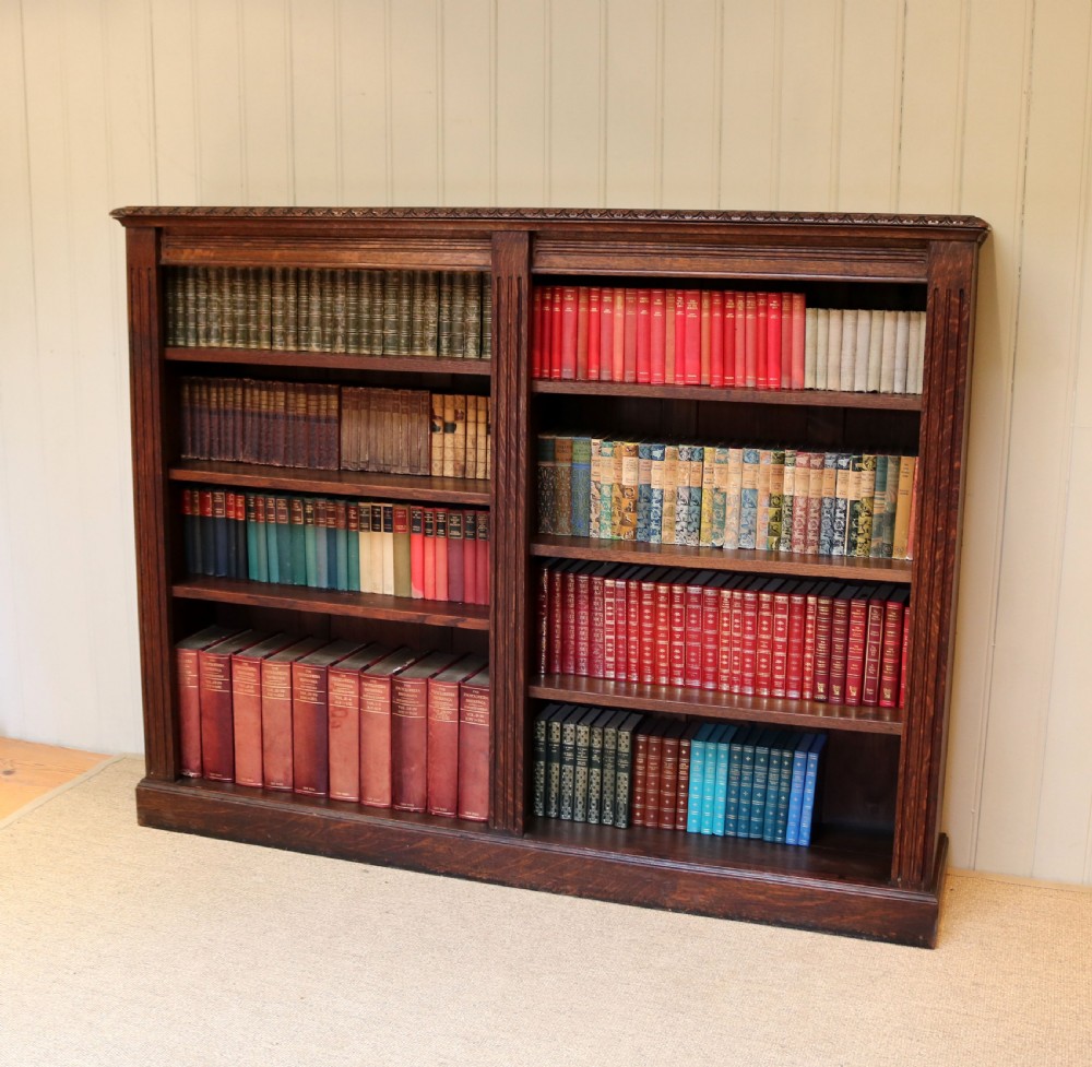 Substantial Oak Open Bookcase View V