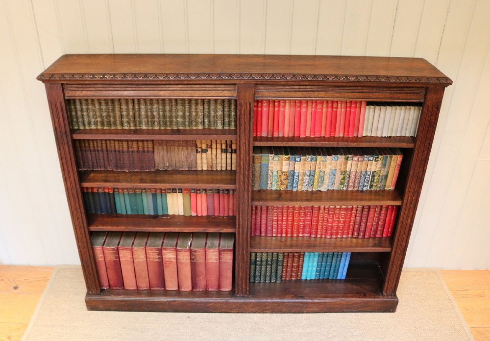 Substantial Oak Open Bookcase View VII