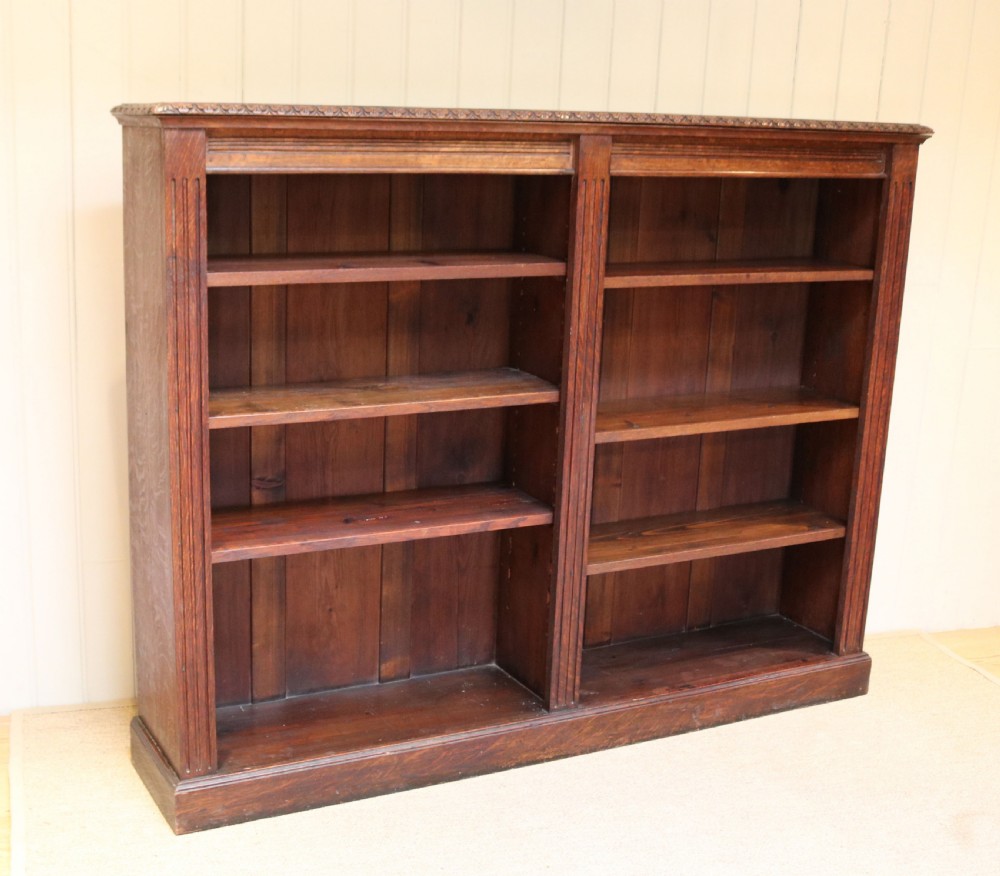 Substantial Oak Open Bookcase View VIII