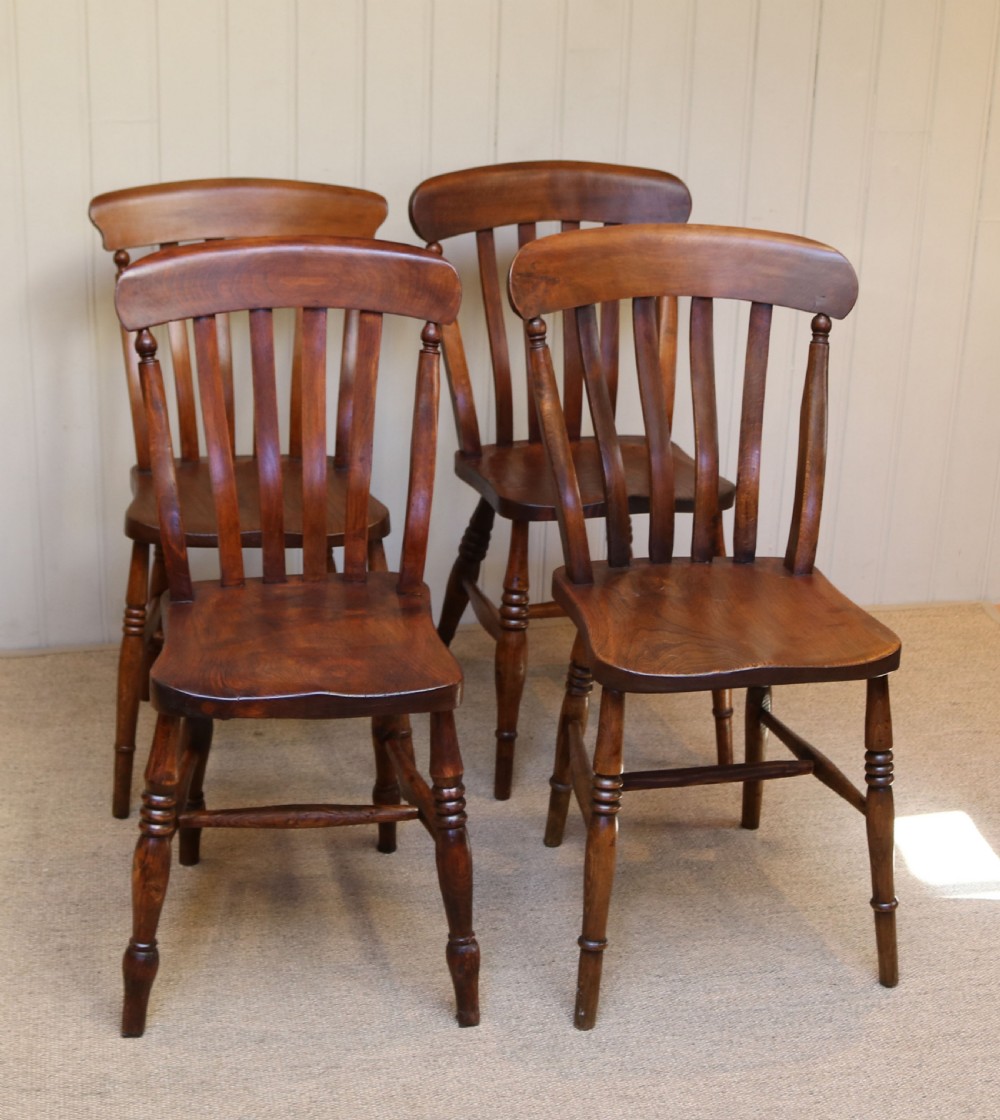 Set Of Eight Matched Beech And Elm Dining Chairs View III