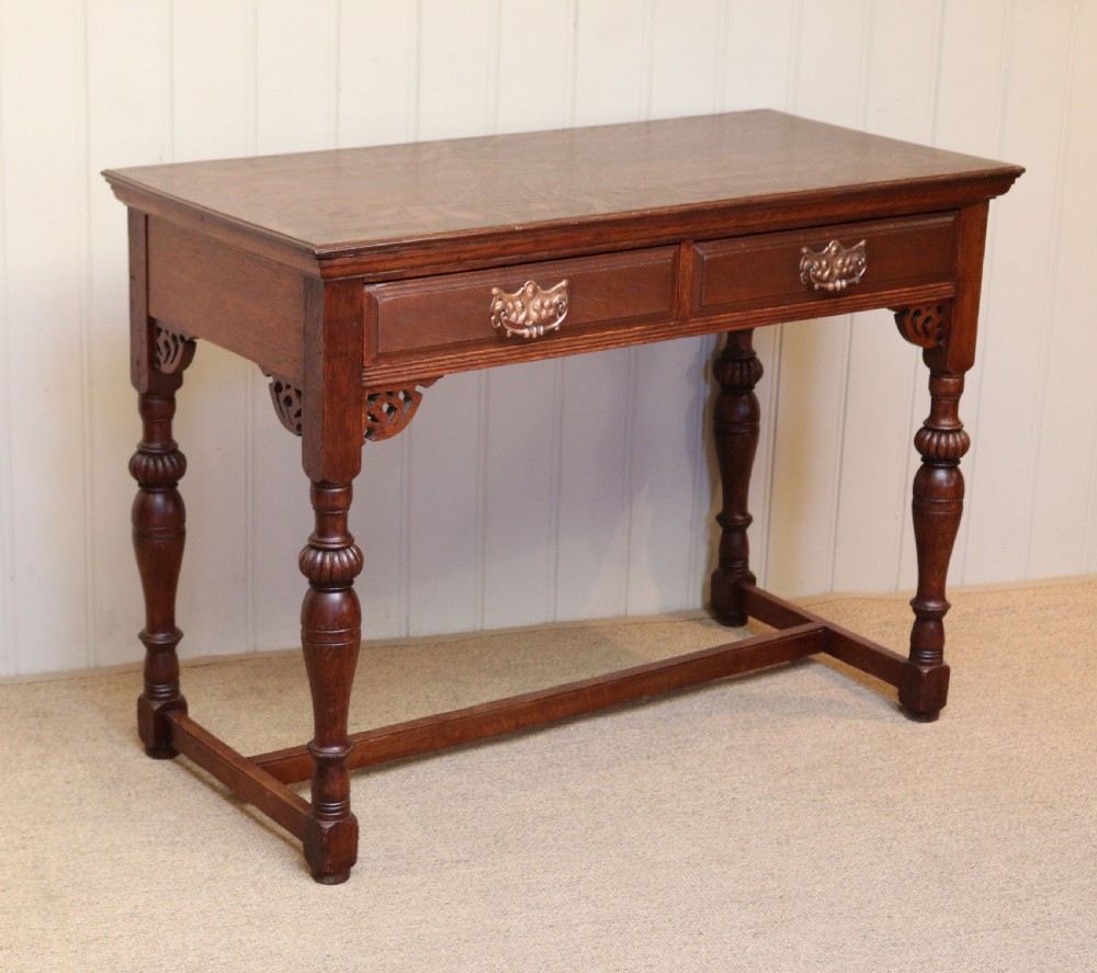 French Oak Arts And Crafts Side Table