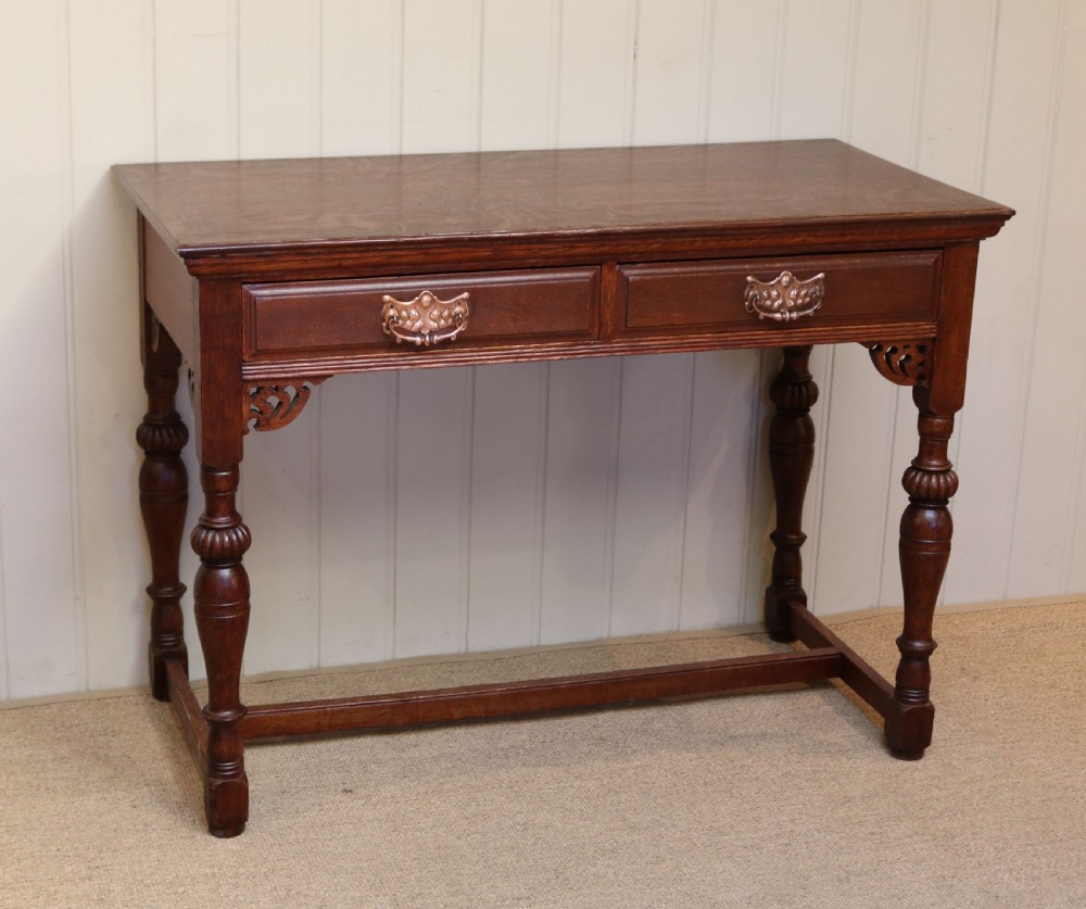French Oak Arts And Crafts Side Table View III