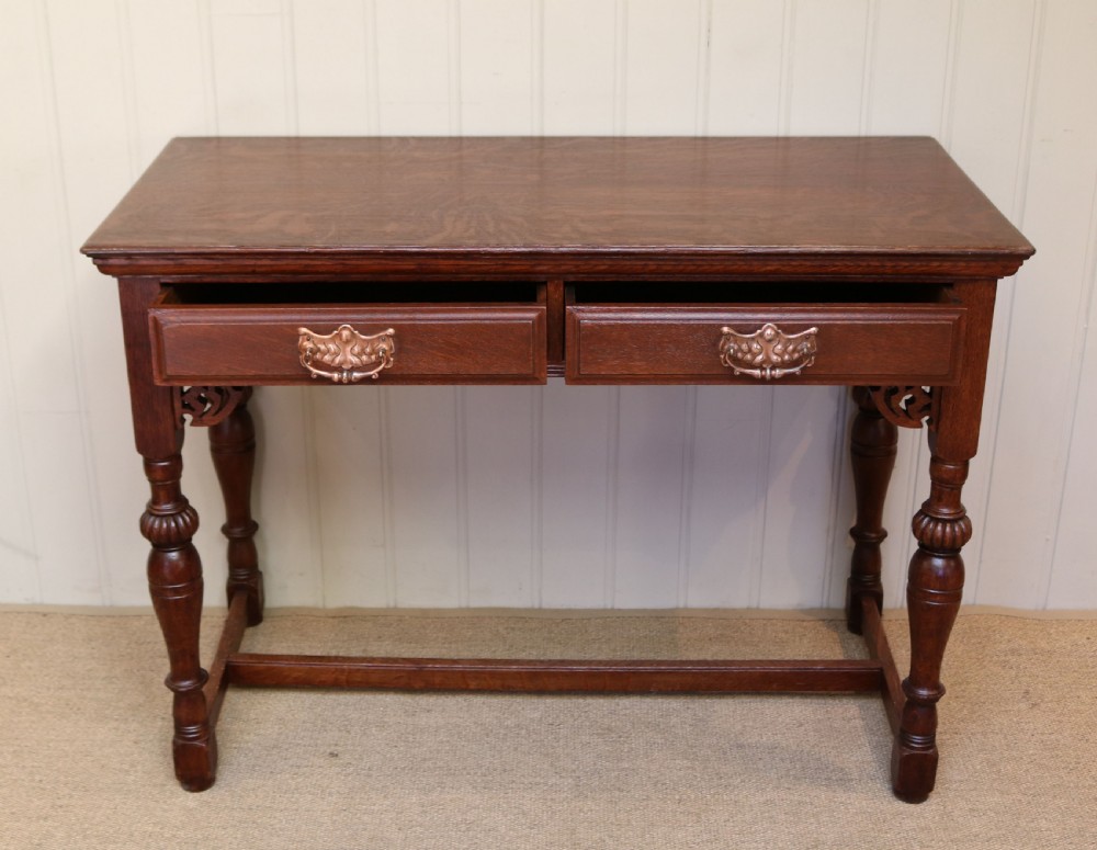 French Oak Arts And Crafts Side Table View V