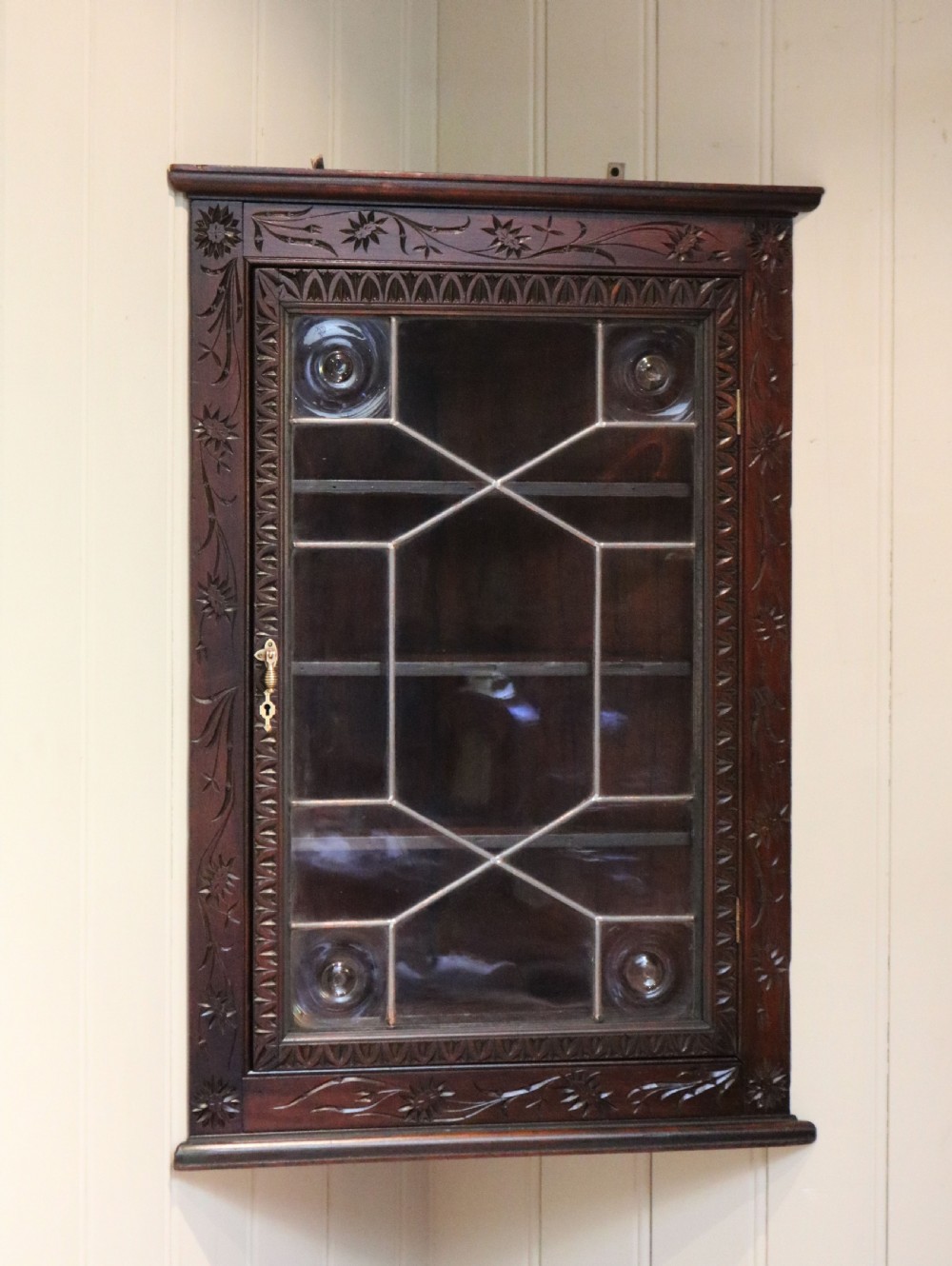 Beech Corner Wall Cabinet View II