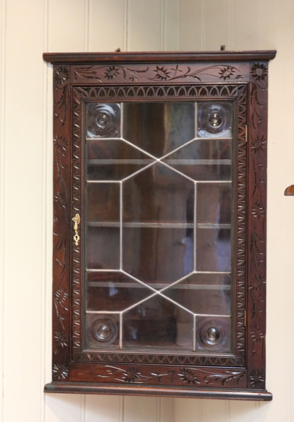 Beech Corner Wall Cabinet View IV