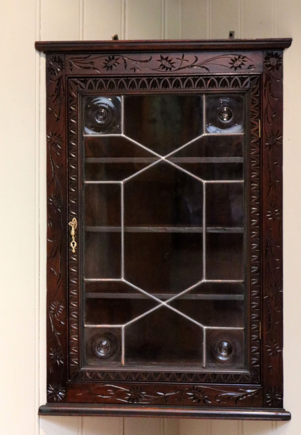 Beech Corner Wall Cabinet View VI