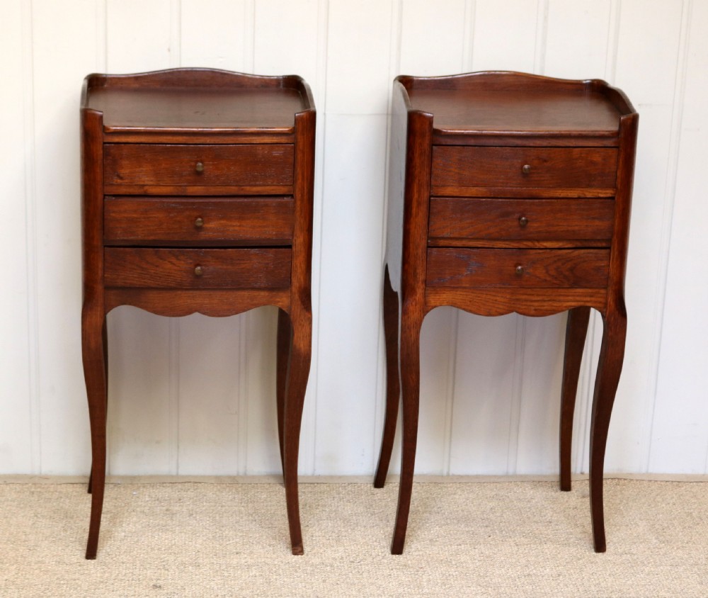 Pair Of French Oak Bedside Cabinets View II