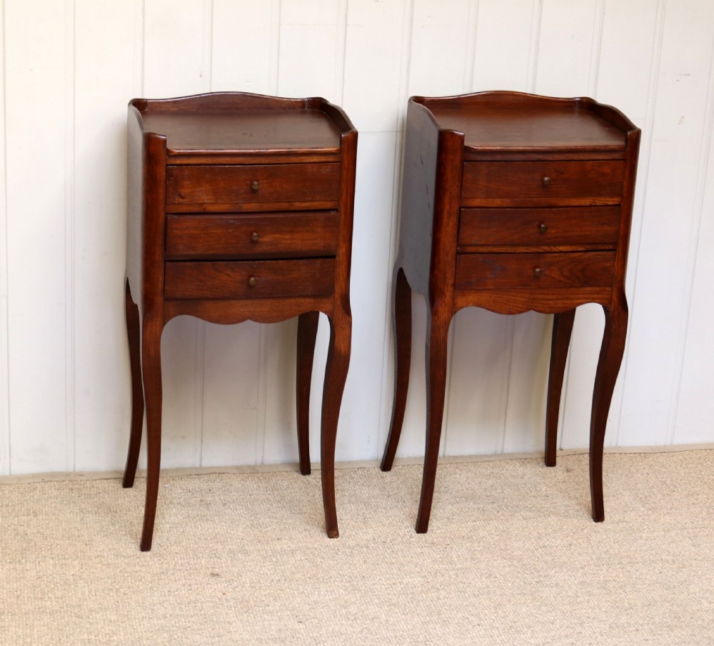 Pair Of French Oak Bedside Cabinets View III