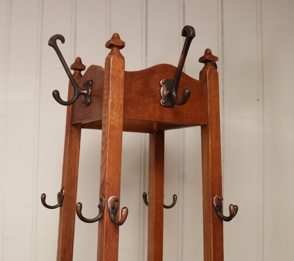 Oak Arts And Crafts Coat Stand View III