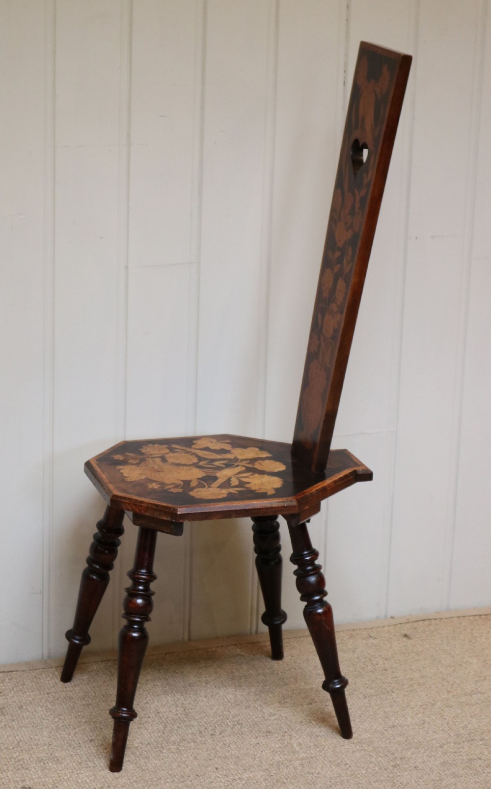 Ornate Pokerwork Spinning Chair View IV