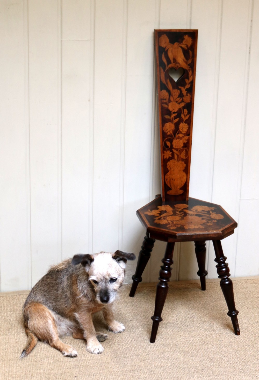 Ornate Pokerwork Spinning Chair View VIII