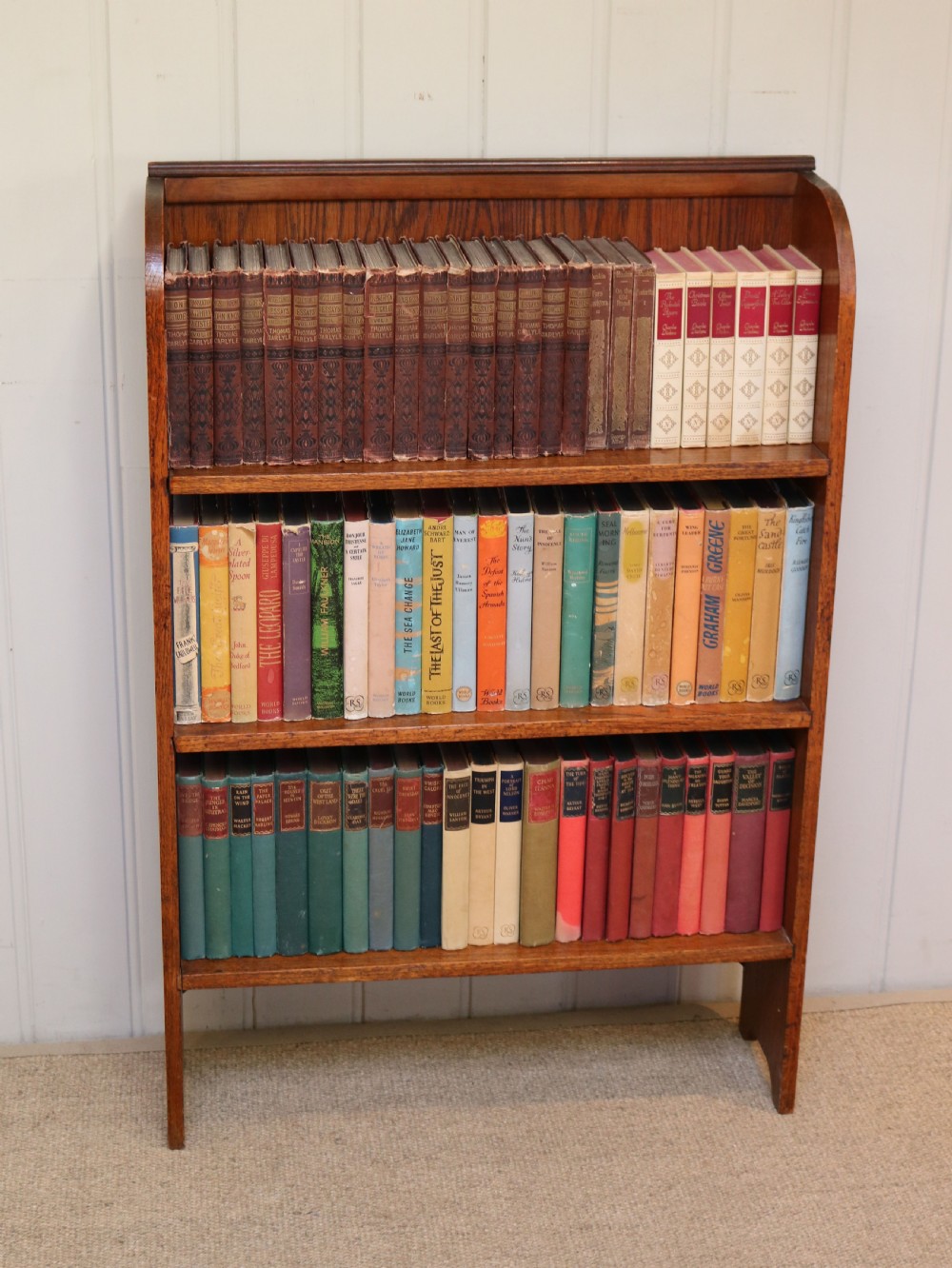 1920s Oak Open Bookcase View III