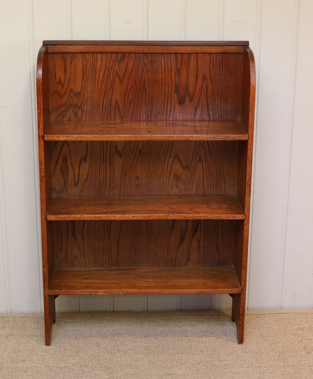 1920s Oak Open Bookcase View IV