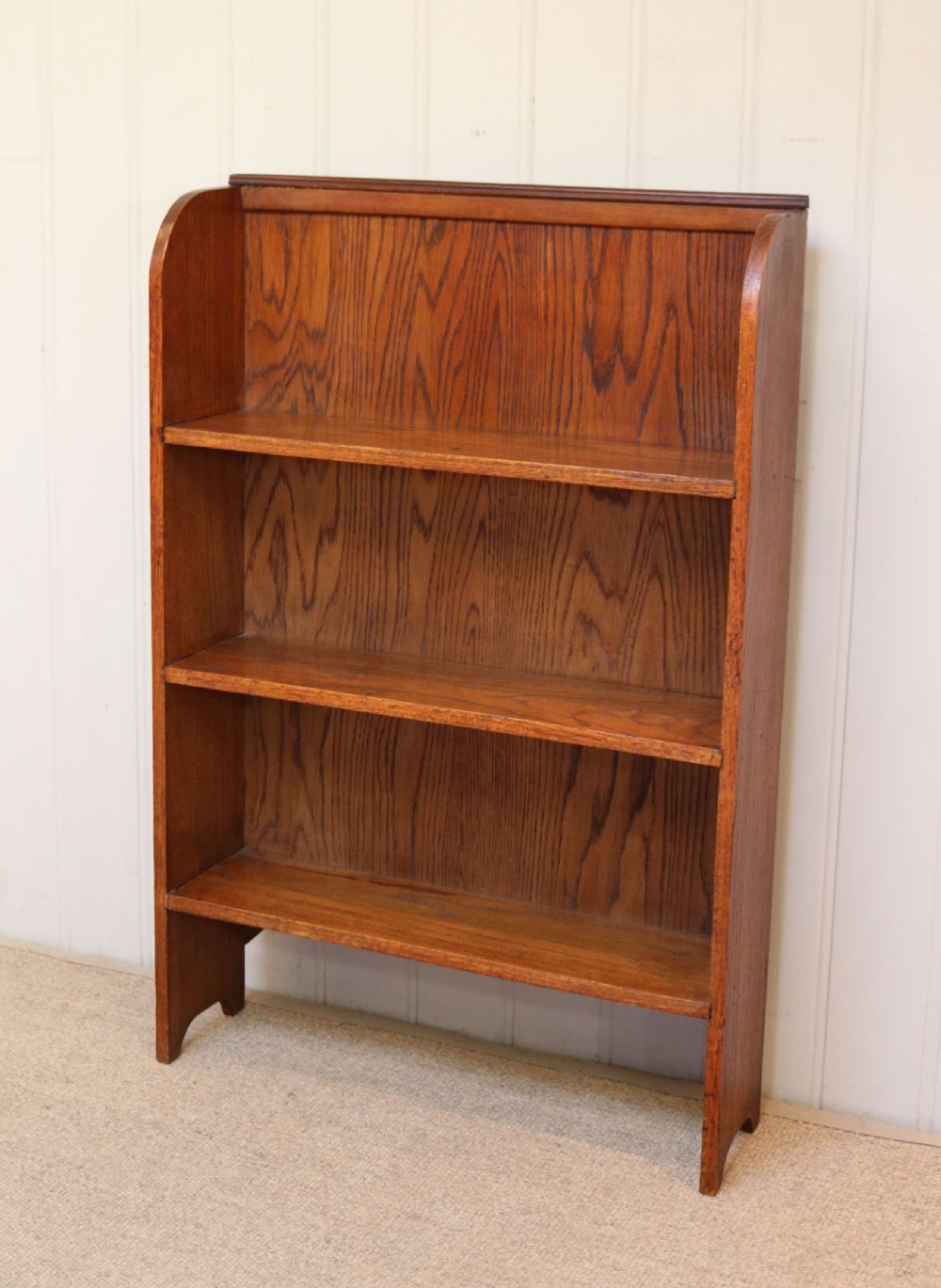 1920s Oak Open Bookcase View VI