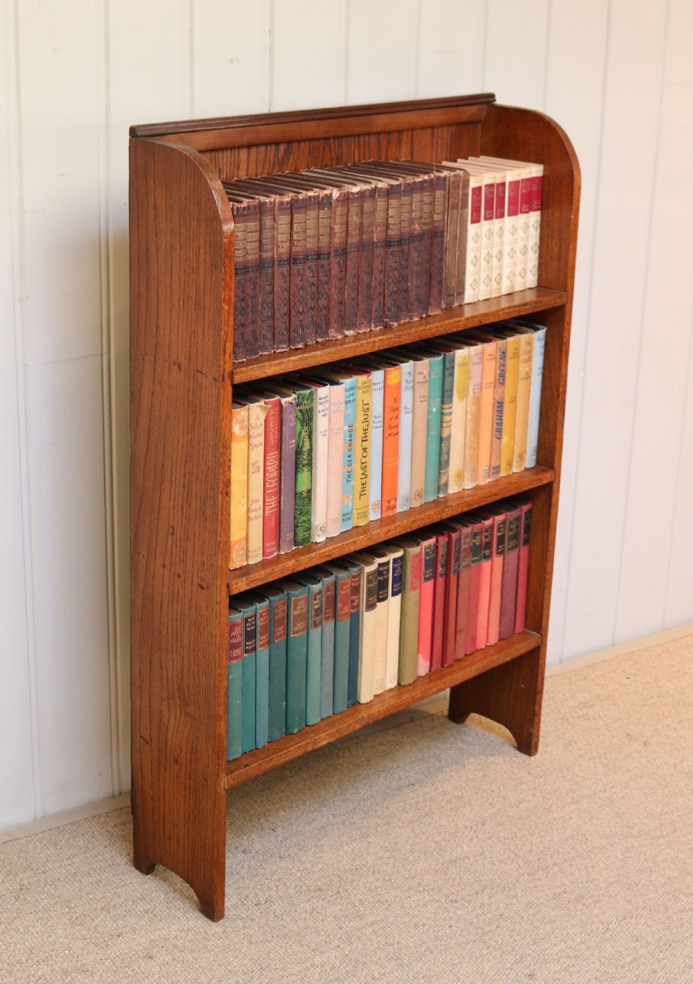 1920s Oak Open Bookcase View VII