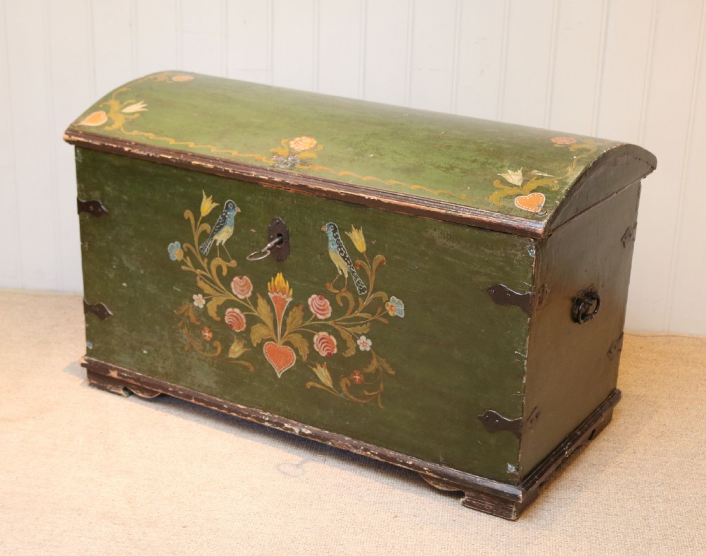 Swedish Painted Marriage Chest View III