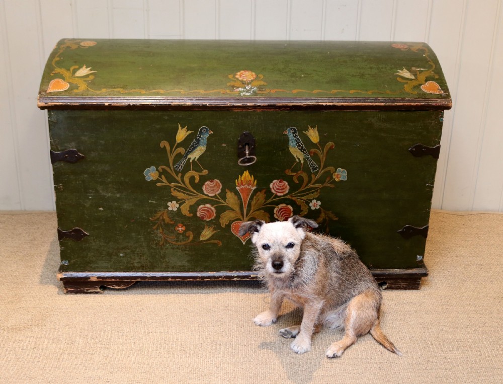 Swedish Painted Marriage Chest View IV