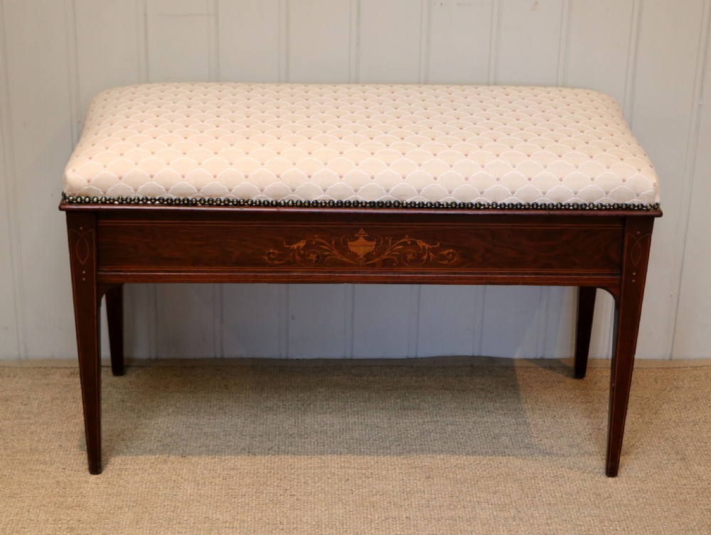 Edwardian Mahogany Duet Stool