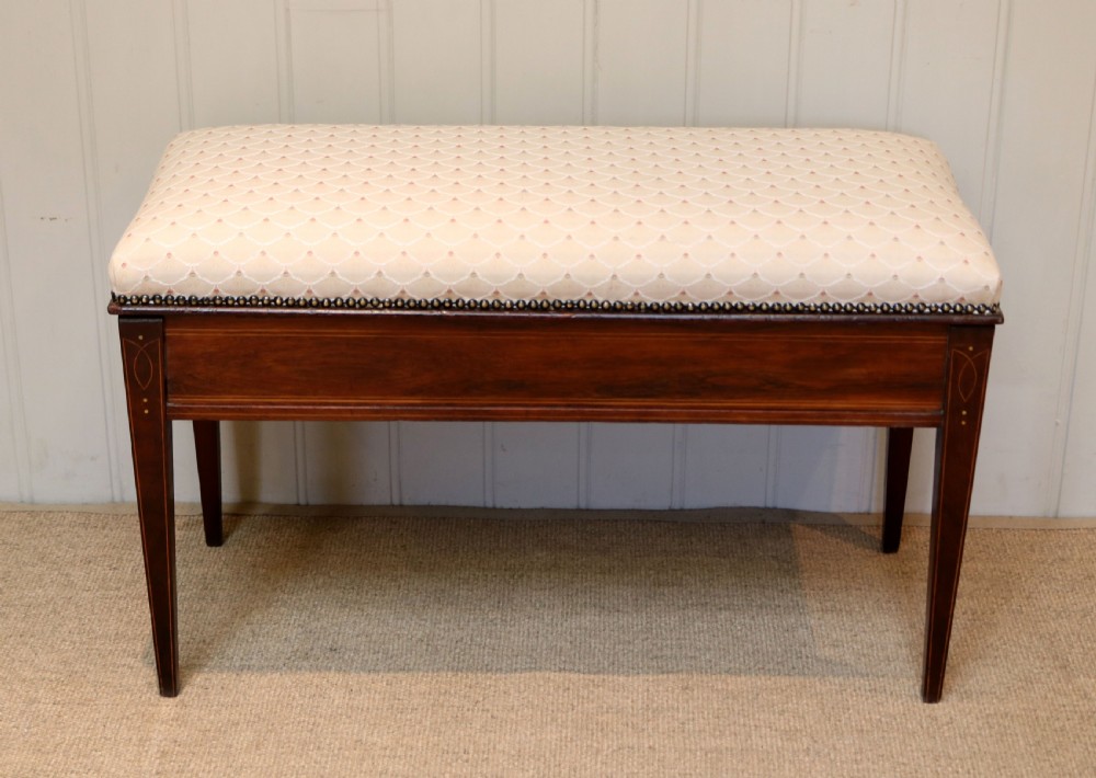 Edwardian Mahogany Duet Stool View VI