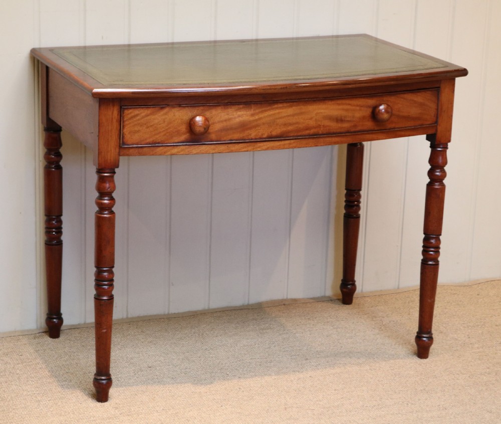 Mahogany Bow Front Desk View II